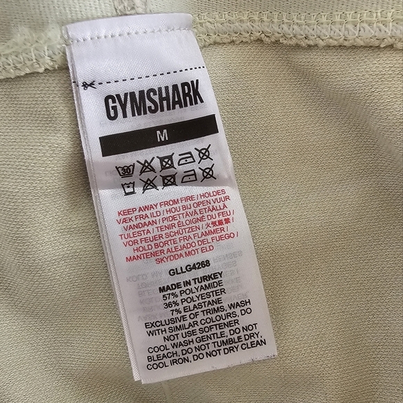 Gymshark Flex Women’s Leggings Low Rise Seamless Light Yellow Green Size Medium - Picture 3 of 7